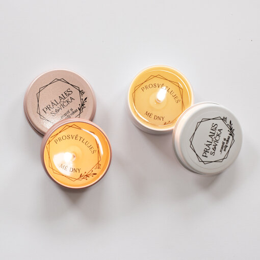 Sojová svíčka se vzkazem